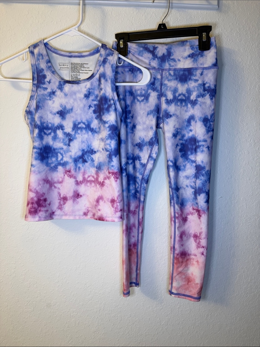Berkeley Jensen Kids Tie-Dye Tank & Legging Set - Purple/Pink